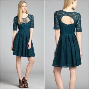 BCBGMaxAzria Dark Teal Lace Dress